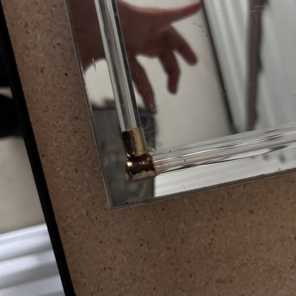 Vintage Mirrored Glass Vanity Tray Rectangular Mid Century Lucite 1960's - Picture 2 of 3